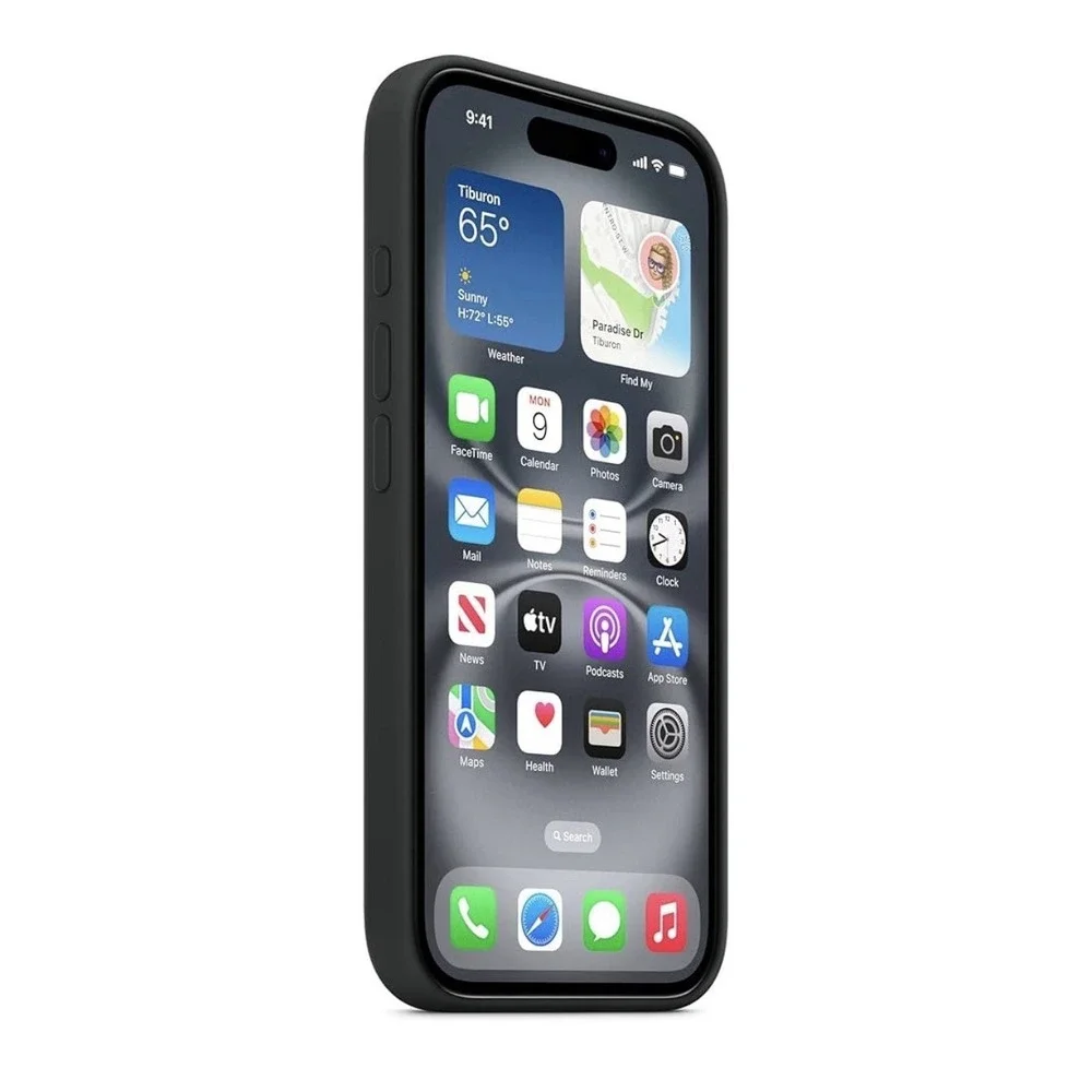 Apple iPhone 16 Silicone Case Black Matte MagSafe Camera Control NEW No Box